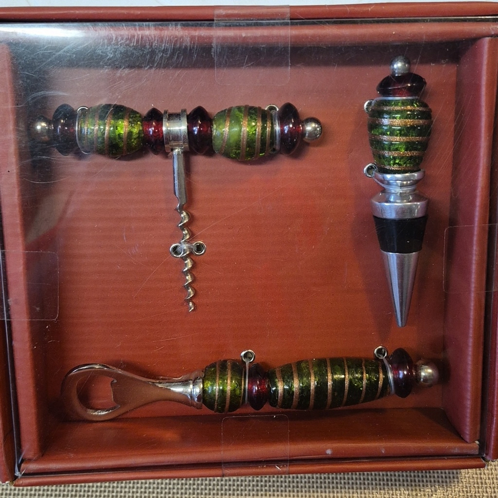 Pier 1 Imports 3-piece Bar Tool Set (#1263) Holiday Bar Tool Set New In Box.